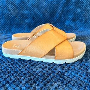 Shade & Shore Leather Sandals Sz 6